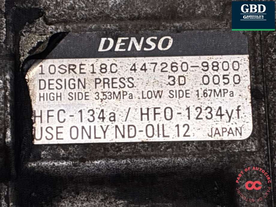 Aircondition kompressor til Toyota Land Cruiser 150 2014-->> (Fase 2) (8832060800|447260-9800|)