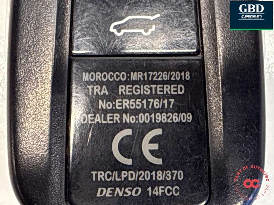Nøkkel til Toyota Land Cruiser 150 2014-->> (Fase 2) (8990460V60|ER55176/17|)
