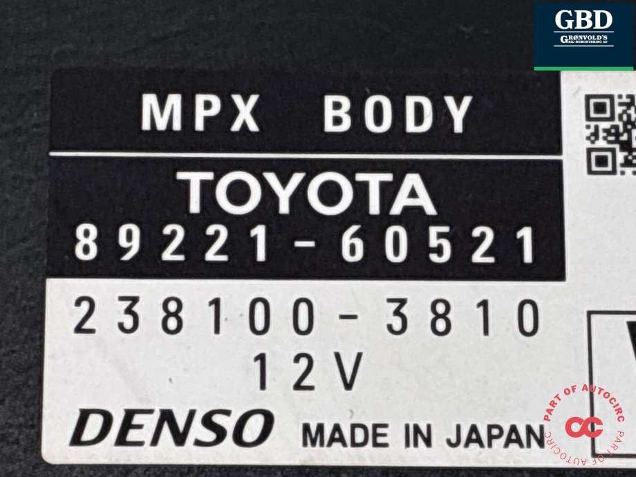Styreenhet comfort (BCM) til Toyota Land Cruiser 150 2014-->> (Fase 2) (892206HX81|89221-60521|)