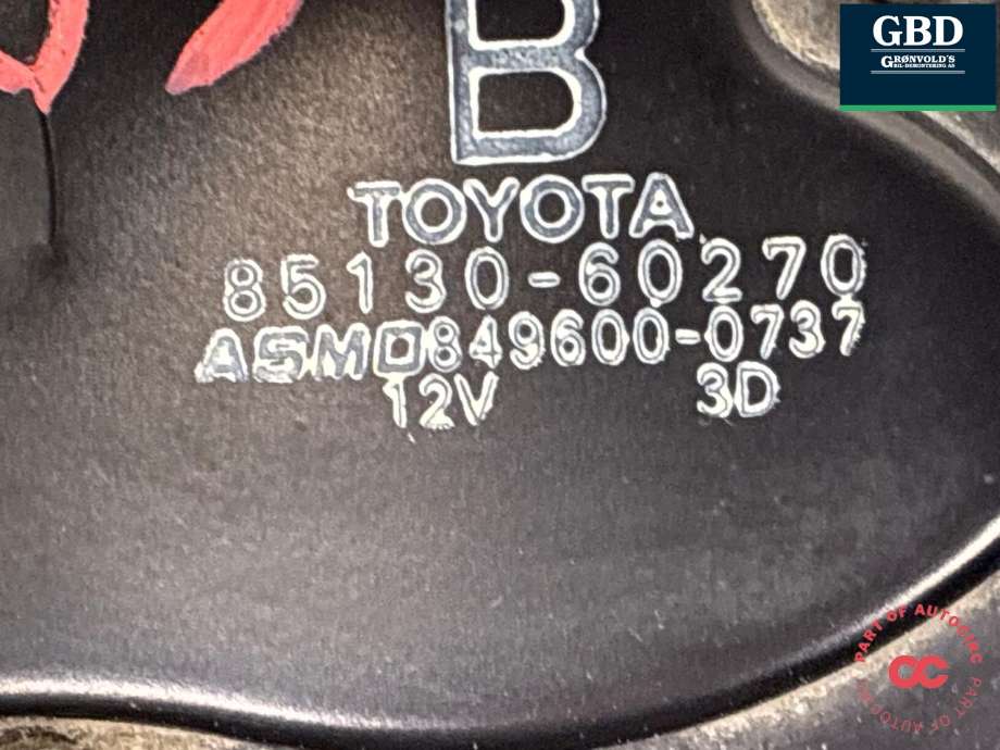 Viskermotor bakrute til Toyota Land Cruiser 150 2014-->> (Fase 2)  (8513060270|)