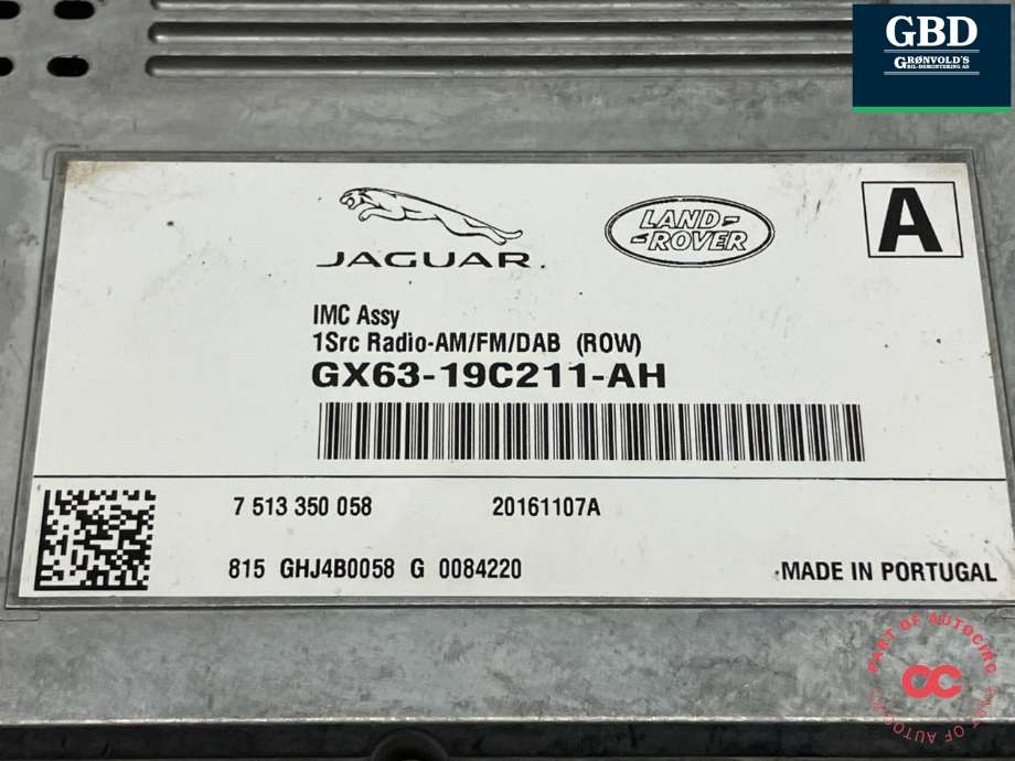Bilstereo navigasjon spiller til Jaguar F-PACE 2016-->> (X761) (X761) (C2D54259|H9A319C216AA | GX63-19C211-AH|C2D51205| FW9319C211AJ)