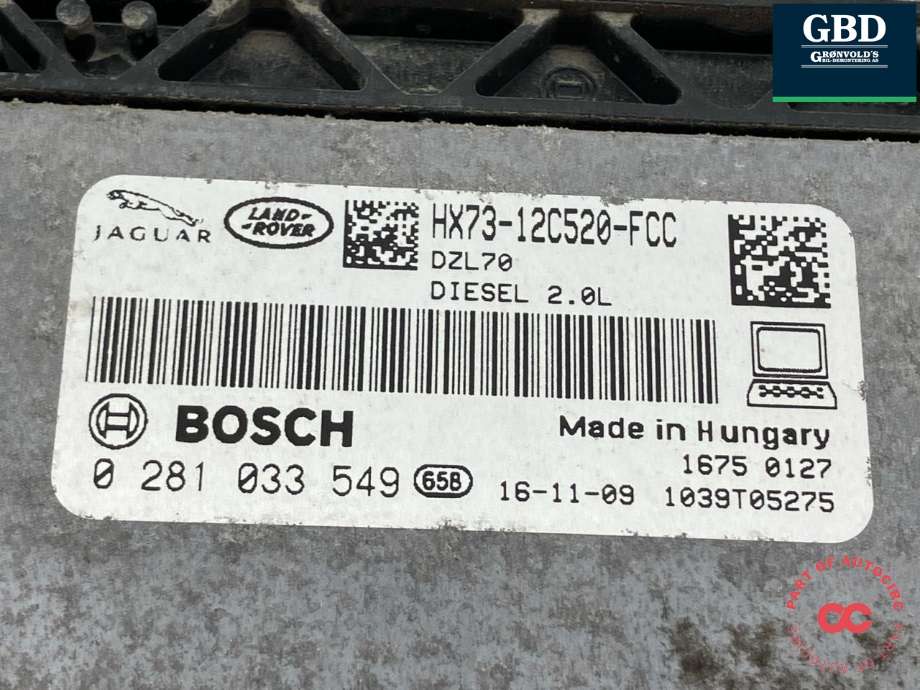 Styreenhet motor til Jaguar F-PACE 2016-->> (X761) (X761) (T4N16629|HX7312C520FCC|T4N14677| HX7312C520FCB)