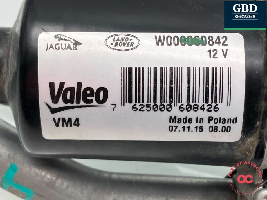Viskermotor frontrute komplett m/overføring til Jaguar F-PACE 2016-->> (X761) (X761) (T4A1169|HK8317500AB|)