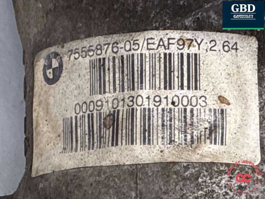 Kardang klokke foran til BMW 5-Serie 2003-2010 (E60/E61) (E60/E61) (31 50 7 555 877|7555876-05|)