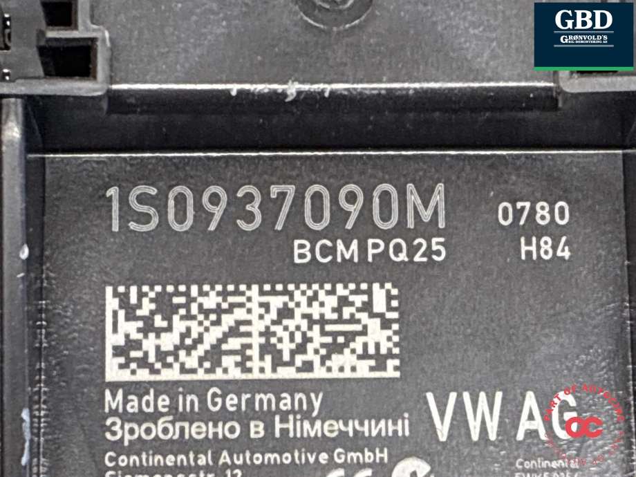 Styreenhet comfort (BCM) til Škoda Citigo-e 2019-->>  (1S0 937 090 M|)