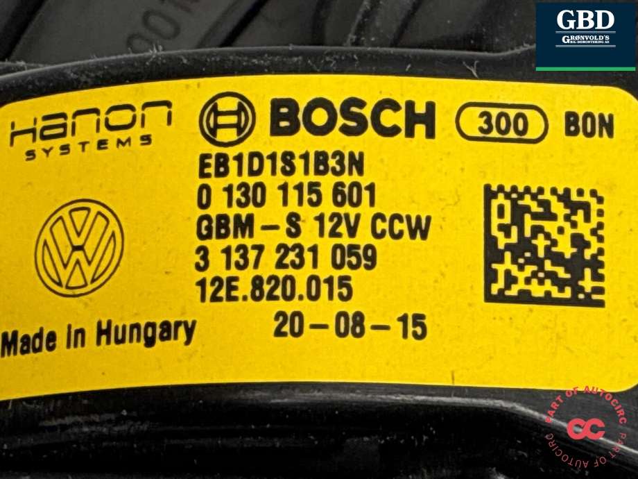Varmeapparat motor til Škoda Citigo-e 2019-->> (12E 820 015|)