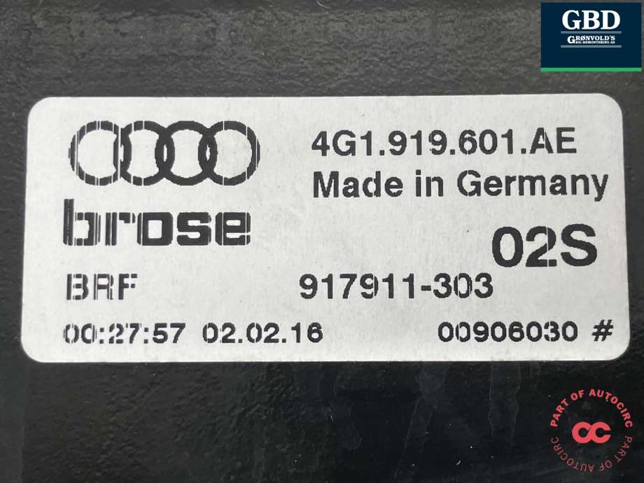 Bilstereo navigasjon skjerm til Audi A6 2014-2018 (Type IV, Fase 2) (C7) (C7) (4G5 919 607 D|)