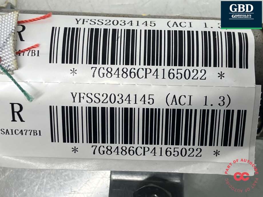 Airbag gardin høyre til MG ZS EV 2022-->> (Type I, Fase 2)  (10598486|)
