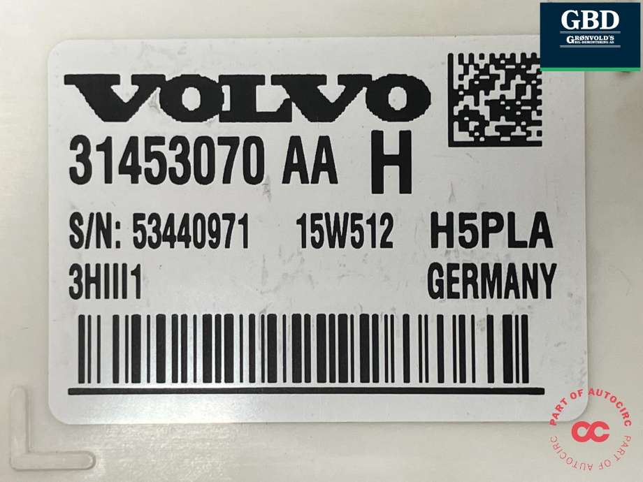 Styreenhet comfort (BCM) til Volvo XC90 2015-2025 (Type II) (36003038|31453070|)