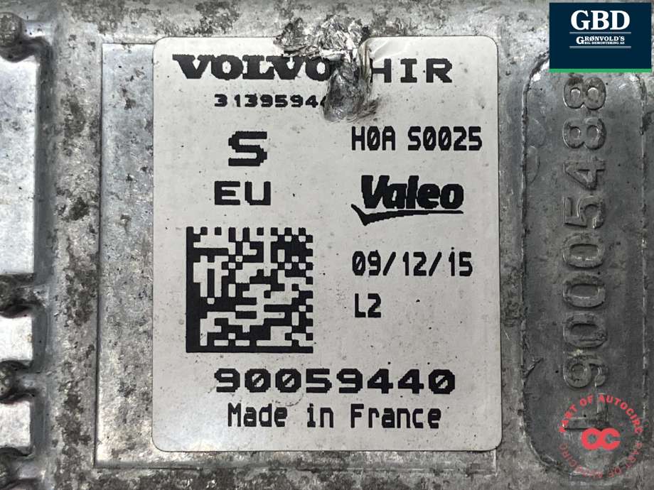 Styreenhet xenon/ballast til Volvo XC90 2015-2025 (Type II) (VALEO|31395945|90059440|)