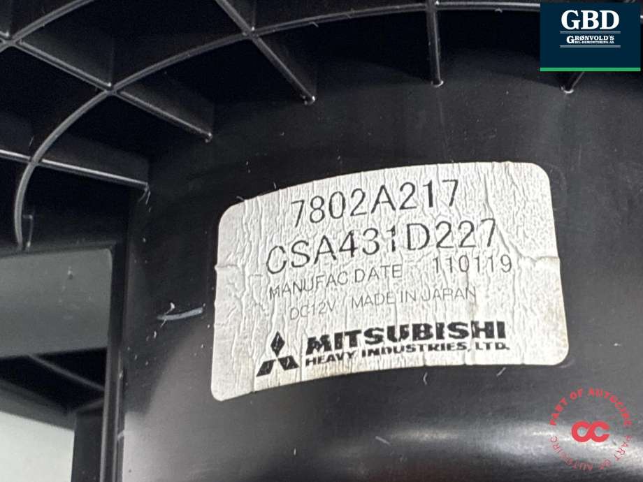 Varmeapparat motor til Mitsubishi ASX 2010-2019 (7802A217|)