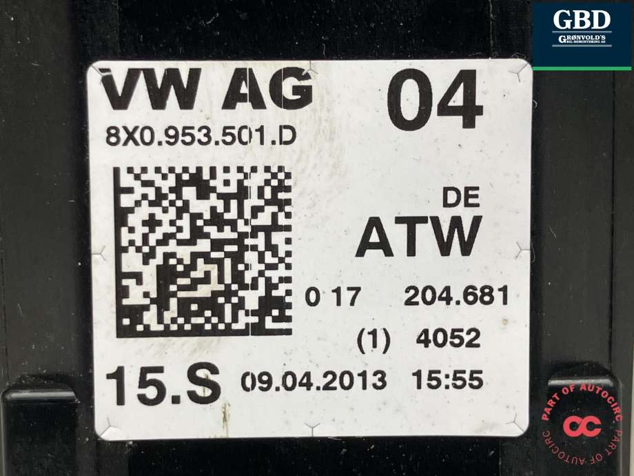 Bryter combi til Audi Q3 2011-2014 (Type I, Fase 1) (8X0 953 502 B|8X0 953 502 B 4PK|8X0 953 501 D)