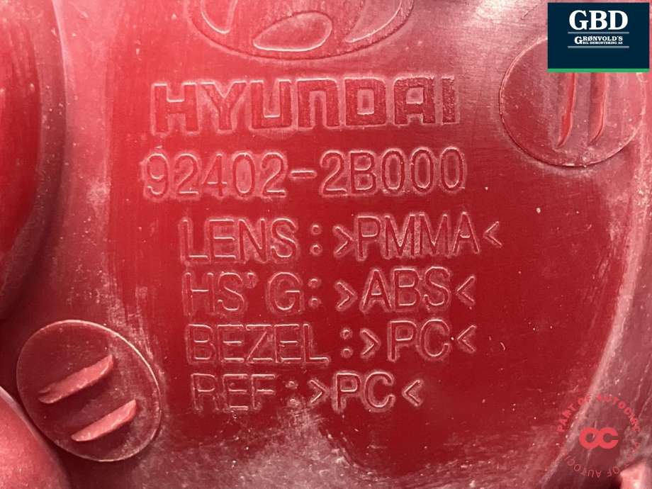 Baklykt høyre ytre til Hyundai Santa Fe 2006-2009 (Type II, Fase 1)  (924022B020|924052B040|)
