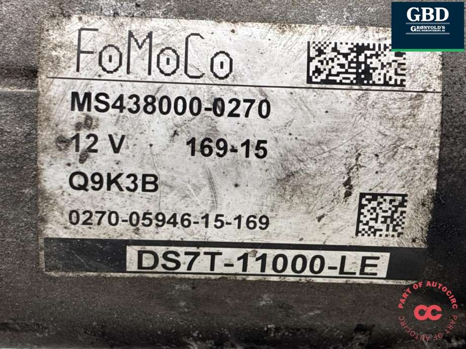 Starter diesel til Ford Mondeo 2014-2019 (Type V, Fase 1)  (2415036|1870892|DS7T-11000-LE)