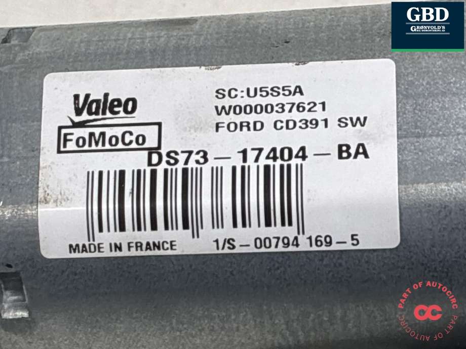 Viskermotor bakrute til Ford Mondeo 2014-2019 (Type V, Fase 1) (2639143|DS73-17404-BB|W000037621)