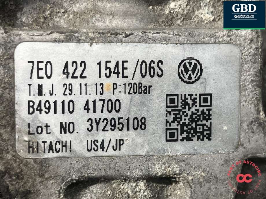 Servo pumpe mekanisk til VW Transporter / Caravelle 2009-2015 (Fase 2) (T5) (T5) (HITACHI|2H0 422 154 A|2H0 422 154 E|B49110 41700)