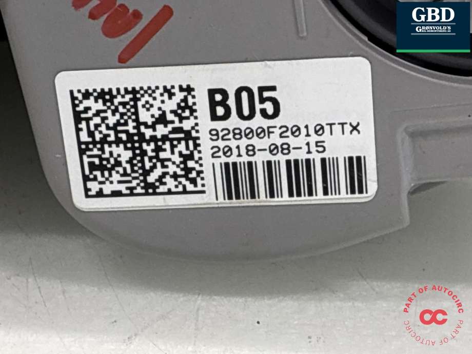 Taklyspanel til Hyundai Ioniq Electric 2016-2019 (Fase 1) (92800F 2010TTX|92800F2010|)