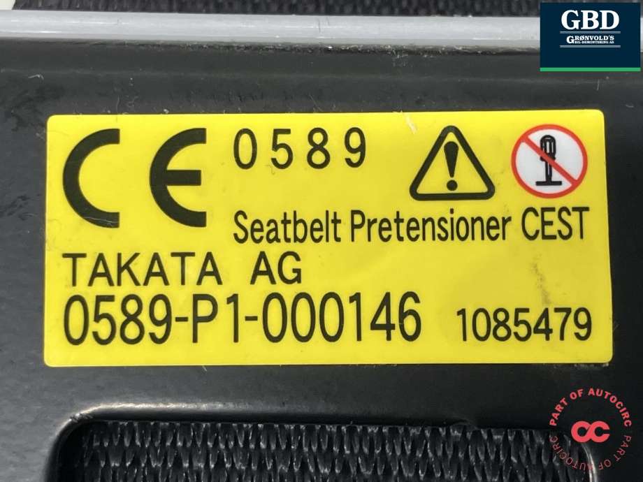 Sikkerhetsbelte foran høyre til Subaru XV 2012-2017 (Type I) (TAKATA|64622FJ001VI|0589-P1-000146| 1085479|TK-AH2-ES151| TK-AH2-ES152)