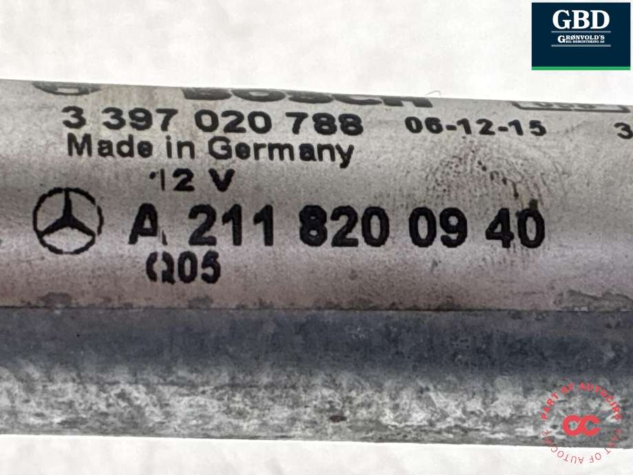 Viskermotor frontrute komplett m/overføring til Mercedes E-Klasse 2006-2009 (Fase 2) (W211) (W211) (A 211 820 09 40|1397220493|A2118200940)