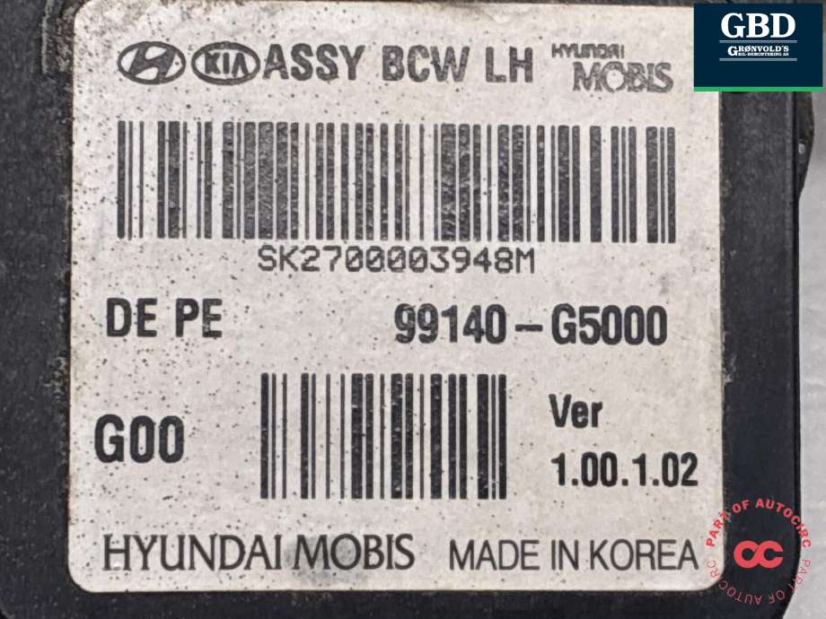 Sensor blindsone til Kia Niro 2021-->> (99140G 5000|)