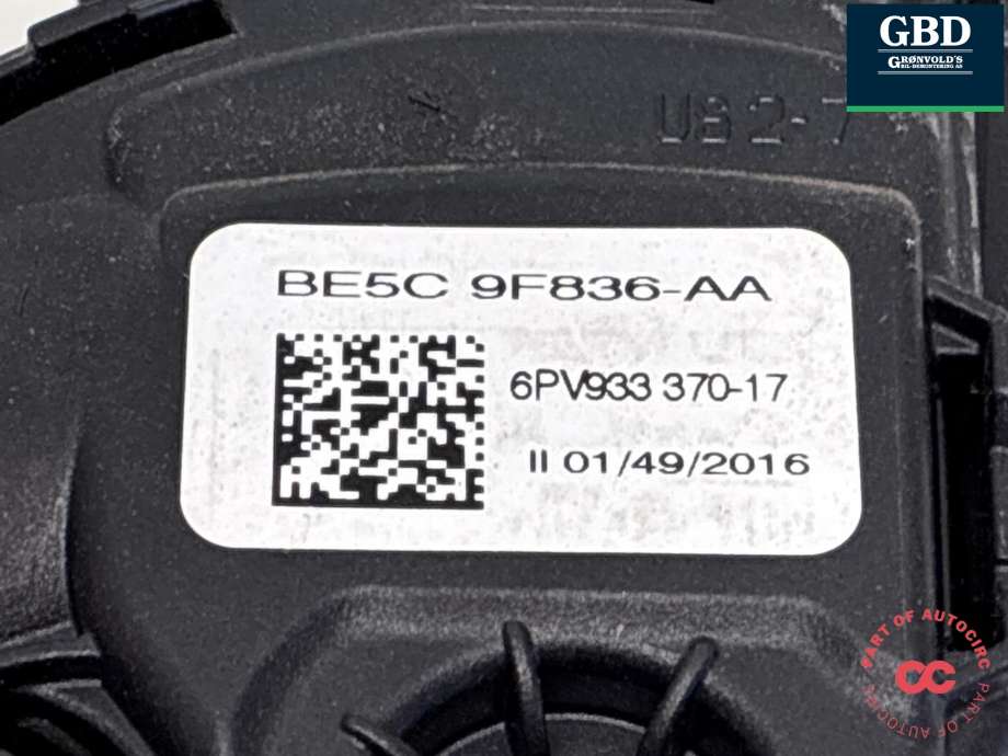 Pedal gass til Tesla Model X 2016-->>  (1005307-00-A|BE5C 9F836-AA|)
