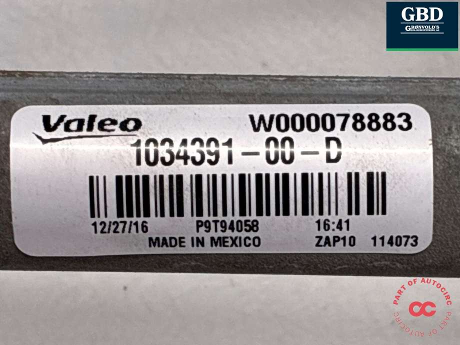 Viskermotor frontrute komplett m/overføring til Tesla Model X 2016-->>  (1034391-00-D|)