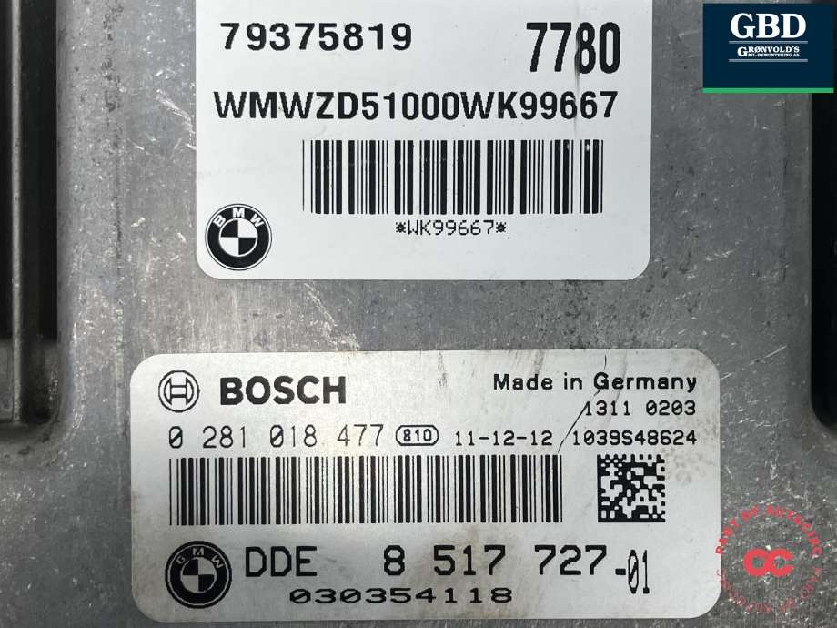 Styreenhet motor til Mini Countryman 2010-2016 (R60) (R60) (BOSCH|13 61 8 519 663|79375819|0 281 018 477| 8 517 727)