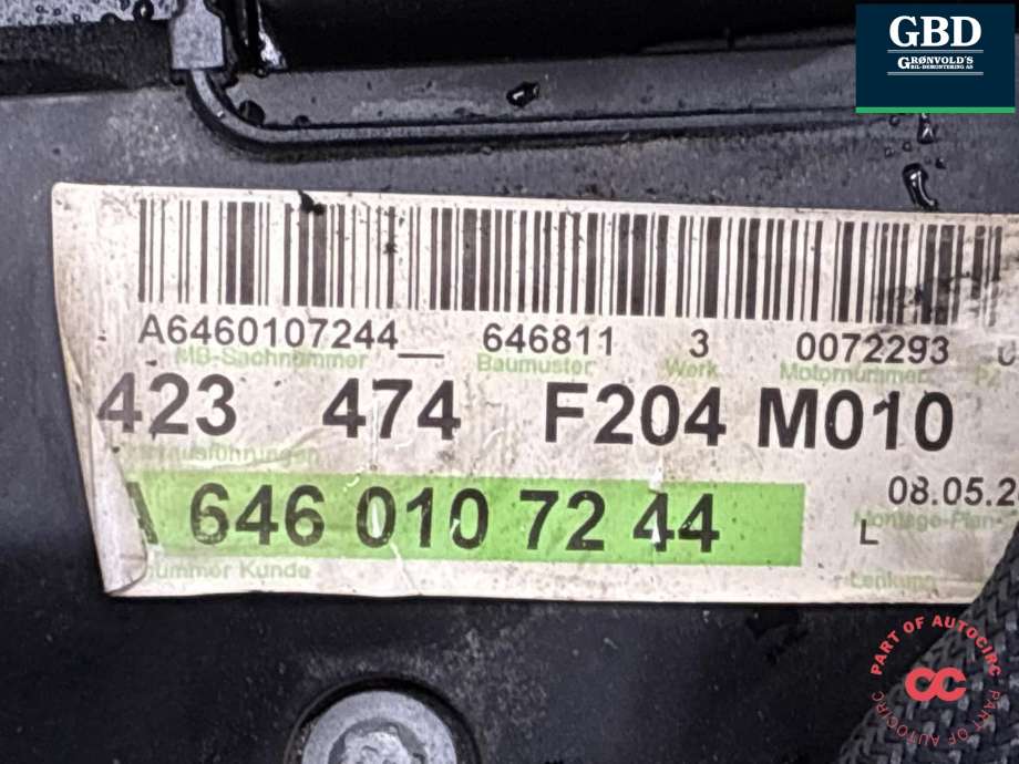 Motor diesel til Mercedes C-Klasse 2007-2011 (Fase 1) (W204) (W204) (OM646.811|A 646 010 72 44|)