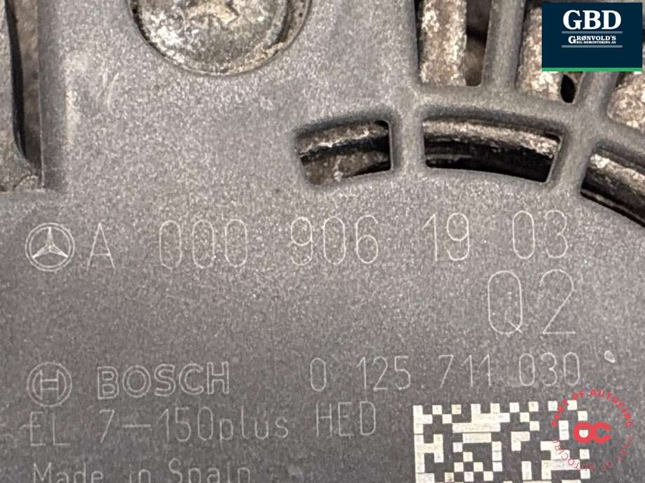 Dynamo til Mercedes CLA 2013-2019 (C117) (C117) (A 000 906 19 03|)