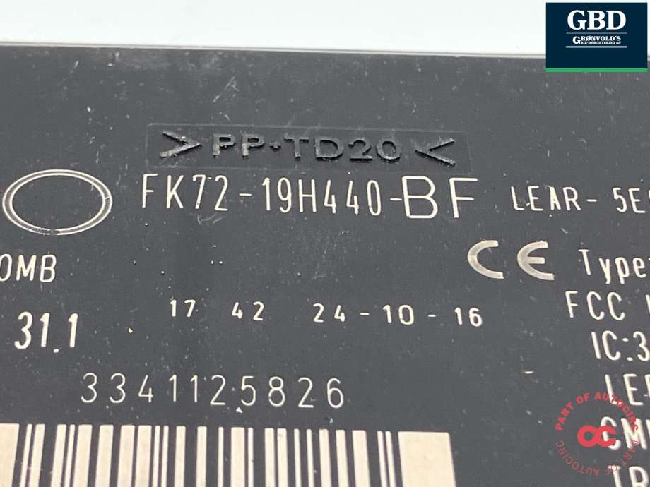 Styreenhet nøkkelfri/keyless til Jaguar F-PACE 2016-->> (X761) (X761) (FK72-19H440-BF|)