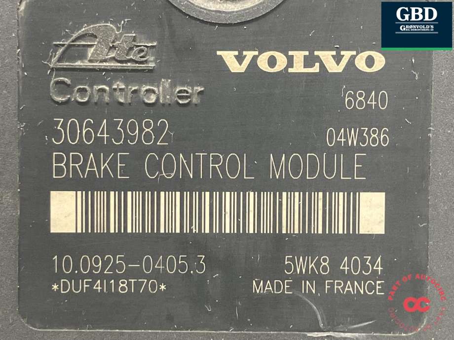 ABS sentral til Volvo XC90 2002-2006 (Type I, Fase 1) (ATE|30793489|30643979|30643982)