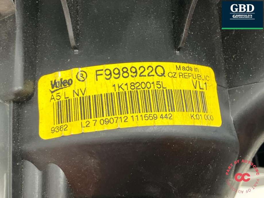 Varmeapparat motor til Škoda Octavia 2009-2013 (Type II, Fase 2) (1K1 820 021|1K1 820 015 J|1K1 820 015L)