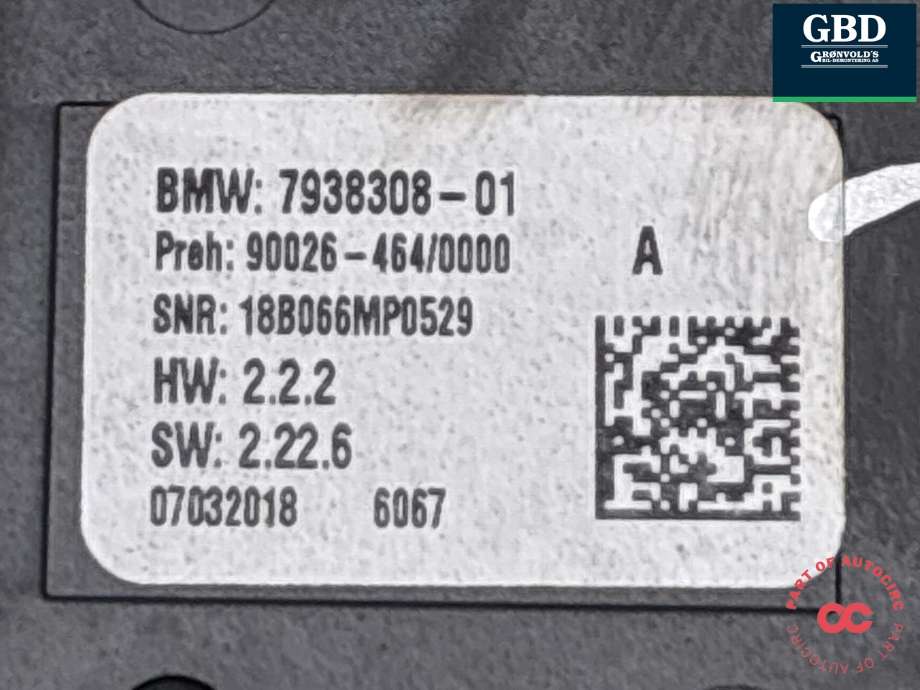 Varmeapparat betjening til BMW X5 2013-2018 (F15) (F15) (64 11 9 388 808|7938308-01|)