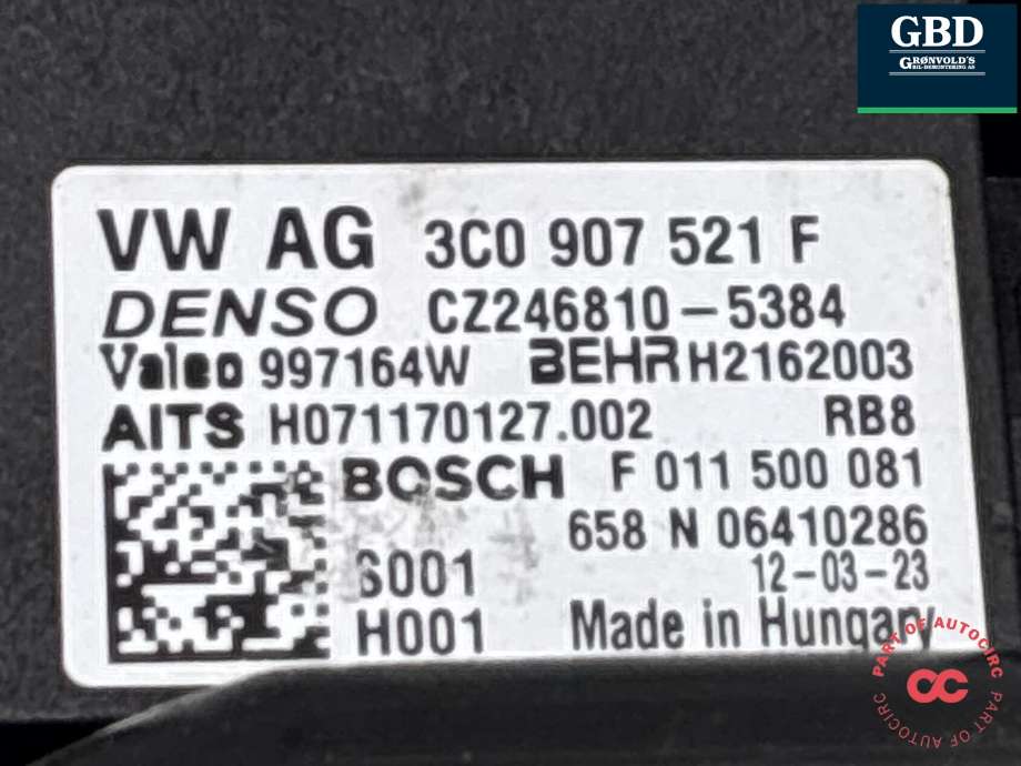 Varmeapparat motor til VW Golf VI 2008-2012 (1K1 820 021|1K1 820 015 J|3C1 820 015 T)