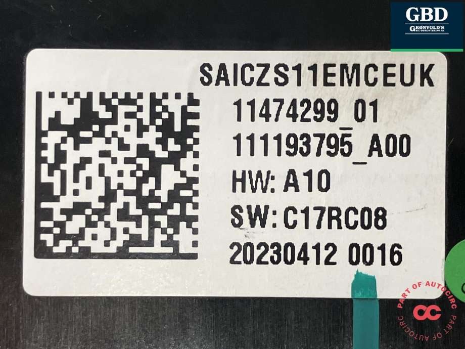 Girstang/girvelger automat til MG ZS EV 2022-->> (Type I, Fase 2)  (11474299|)
