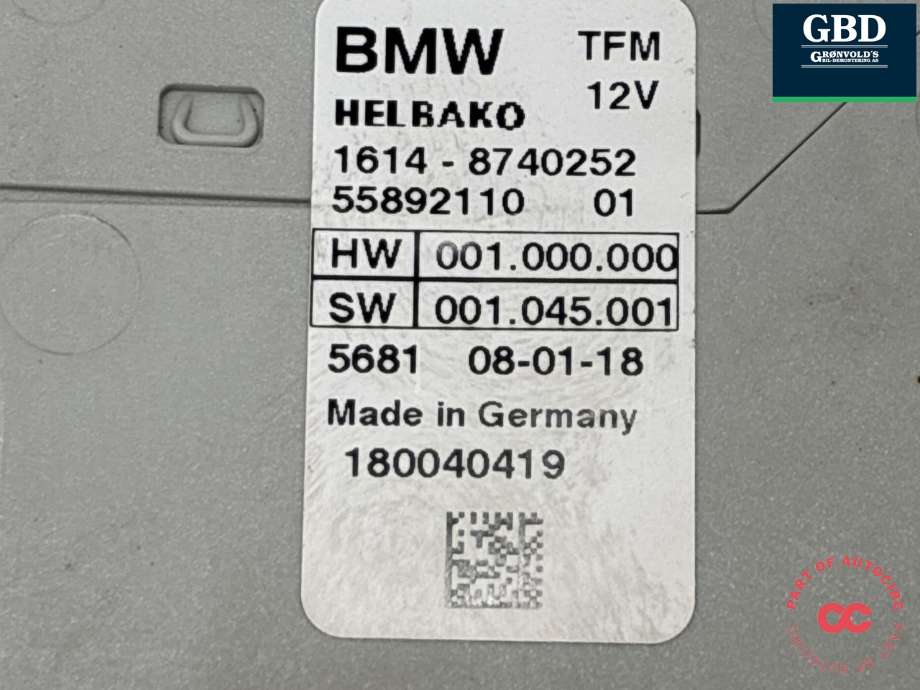Styreenhet drivstoffpumpe til BMW X5 2013-2018 (F15) (F15) (16 14 5 A08 530|1614-8740252|55892110)