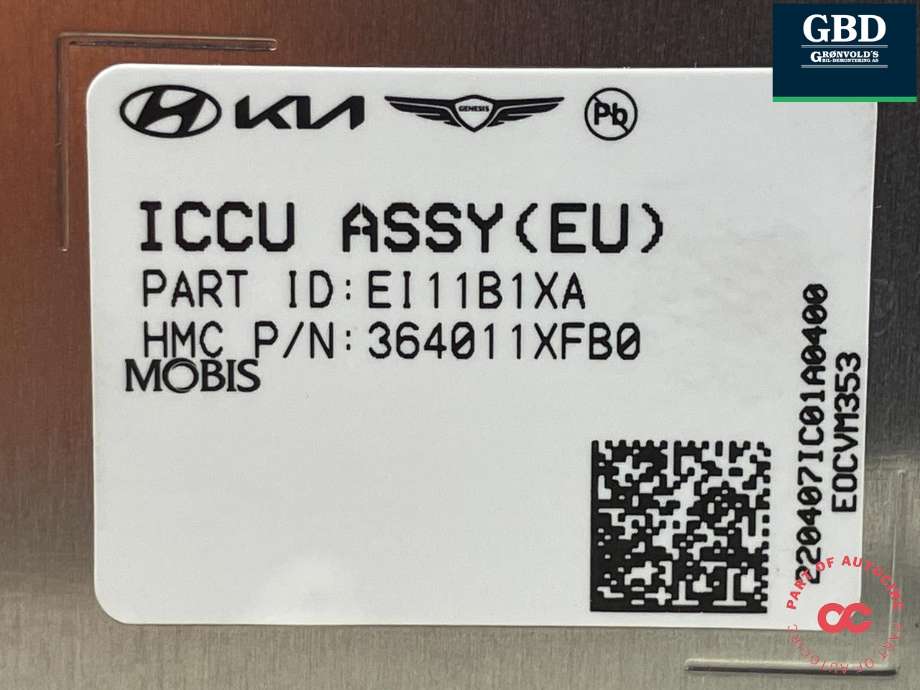 Batterilader (OBC - On Board Charger) til Kia EV6 2021-->> (364001XFB0|EI11B1XA|)