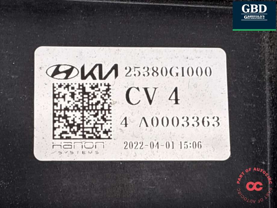 Kjølevifte elektrisk til Kia EV6 2021-->>  (HANON|25380GI000|4 A0003363|)