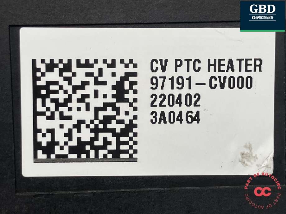 Varmeapparat PTC-heater til Kia EV6 2021-->> (97191CV001|97191-CV000|)
