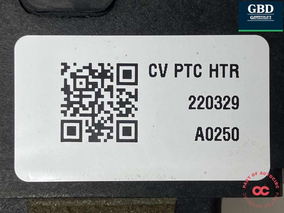 Varmeapparat PTC-heater til Kia EV6 2021-->> (97191CV001|97191-CV000|)