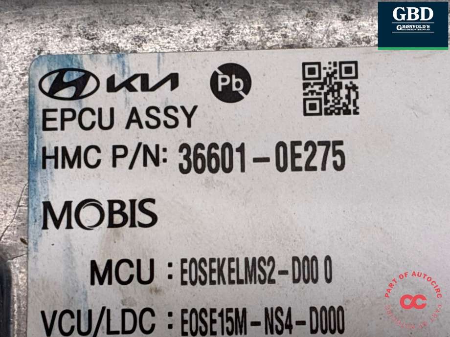 Motor power controller elbil (EPCU/PDM) til Hyundai Kona 2021-2023 (Type I, Fase 2)  (366010E275|)