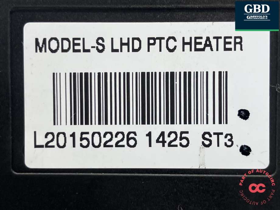 Varmeapparat PTC-heater til Tesla Model S 2013-2016 (Fase 1) (6007385-00-J|1041265-00-E | 1041265-00-F|6007385-00-K)