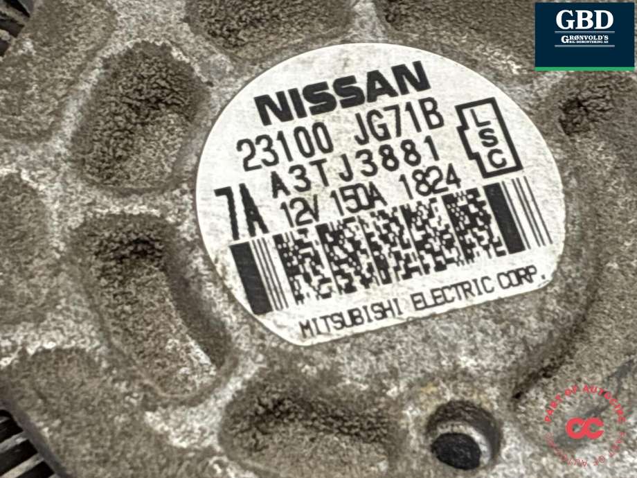 Dynamo diesel til Nissan X-Trail 2007-2014 (T31) (T31) (23100JG71B|)