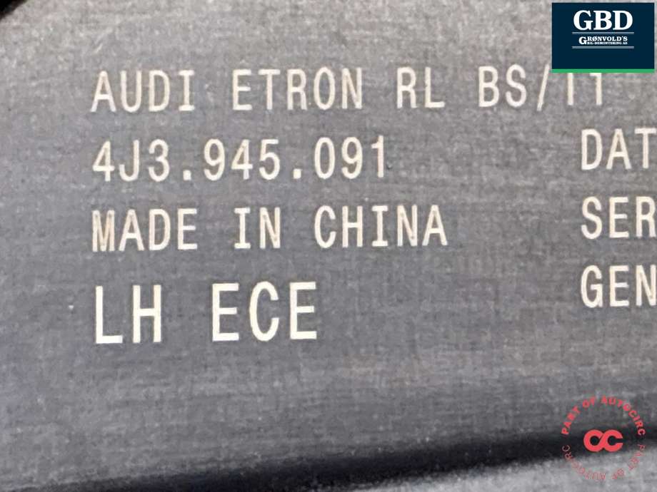 Baklykt venstre til Audi e-tron GT 2021-->>  (4J3 945 091 F|4J3 945 091|)