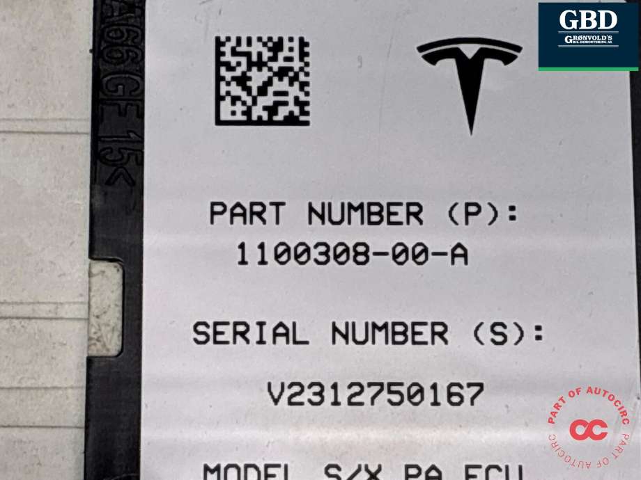 Styreenhet parkering til Tesla Model S 2016-2021 (Fase 2)  (1100308-00-A|)