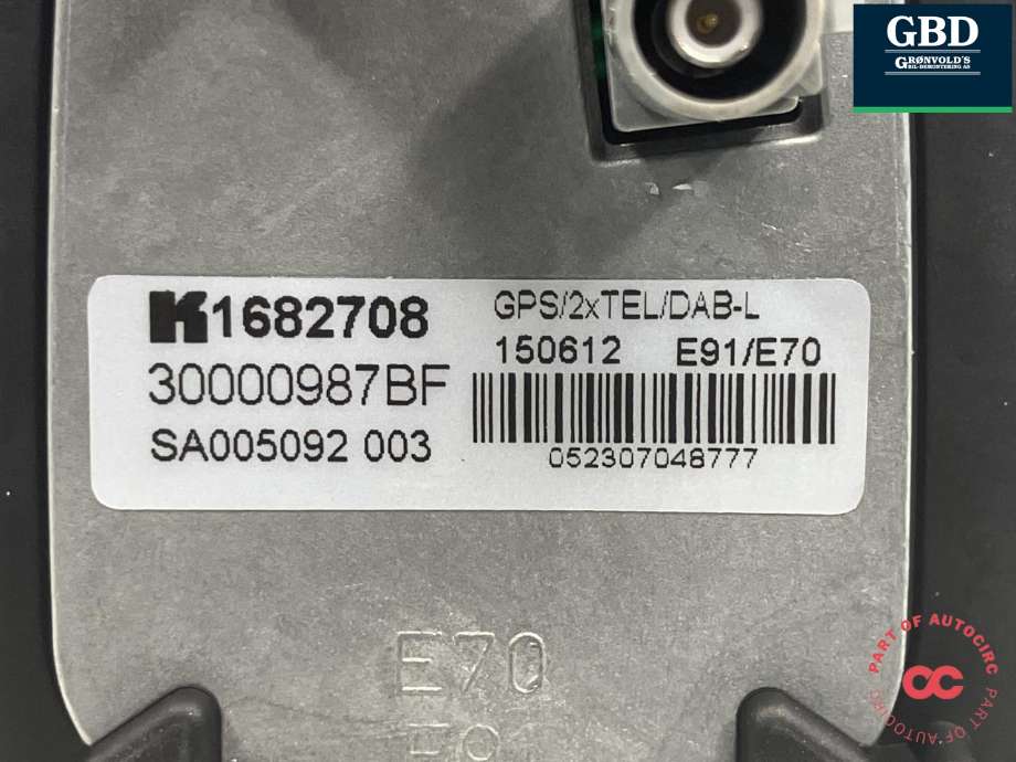 Antenne navigasjon til BMW 3-Serie 2012-2018 (F30/F31/F34) (F30/F31/F34) (65 20 6 959 147|6 959 147|1682708)