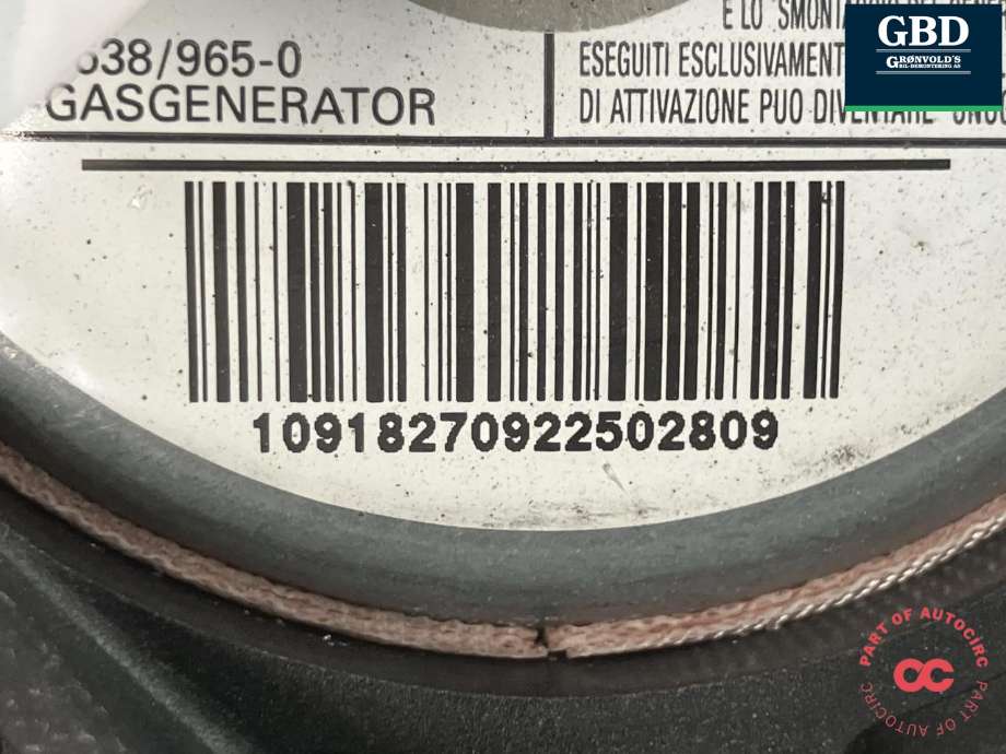 Airbag rattpute til Nissan Interstar 2004-2010  (4842000QAD|8200188644|180N92380011)