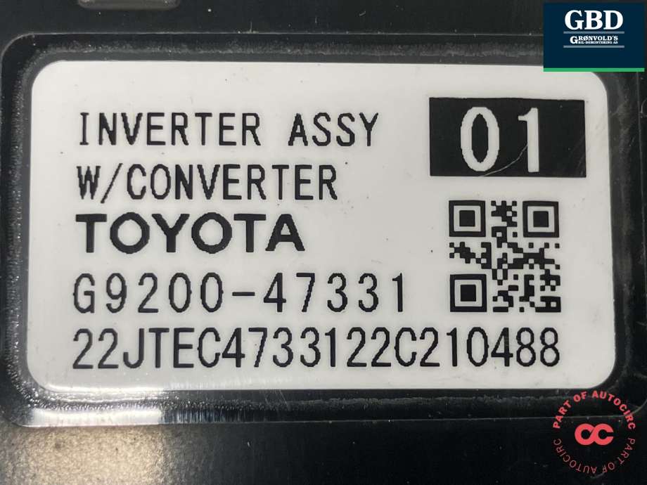 Inverter hybrid til Toyota Corolla 2019-->> (DENSO|G920049136|G9200-47331|)