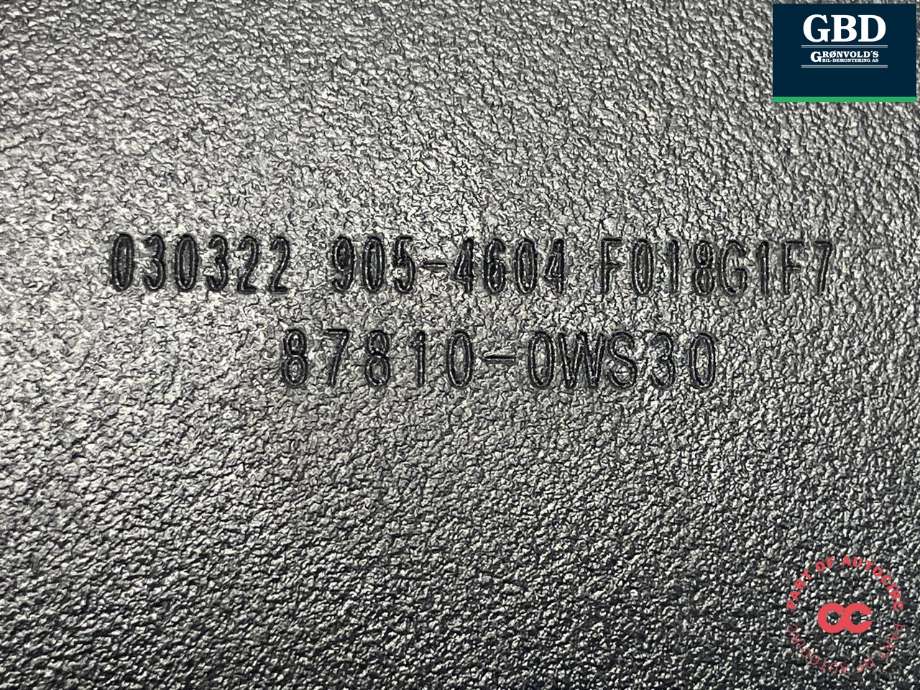 Speil innvendig til Toyota Corolla 2019-->>  (878100WS30|87810-0WS30|030322 905-4604)
