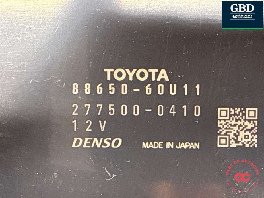 Styreenhet klima/aircondition til Toyota Land Cruiser 150 2014-->> (Fase 2)  (8865060U11|88650-60U11|)